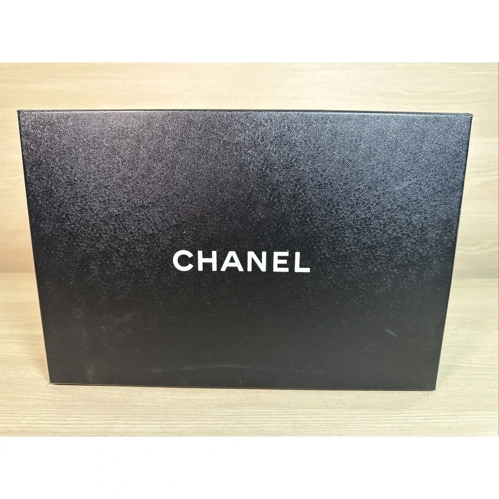 Chanel Empty Gift Storage Shoe Box with Tissue Paper Medium Black 12 x 8‎ x 4
